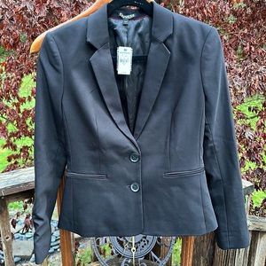 🆕Express suit jacket/blazer black with red accents size 4 🆕🏷️NWT